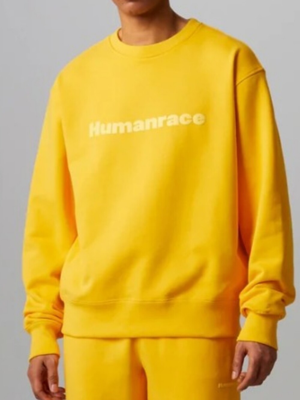 Adidas x Humanrace Men's Yellow Crewneck Sweatshirt